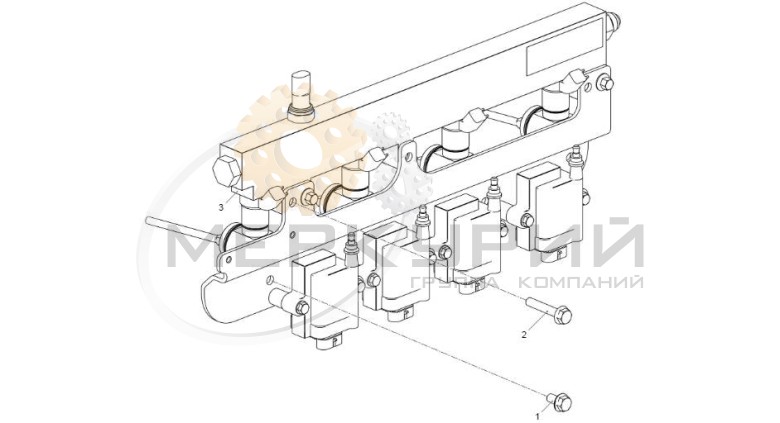 Газоподающая система двигателя ЯМЗ-53414 CNG